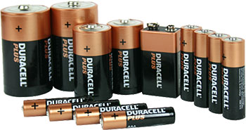 selection of batteries
