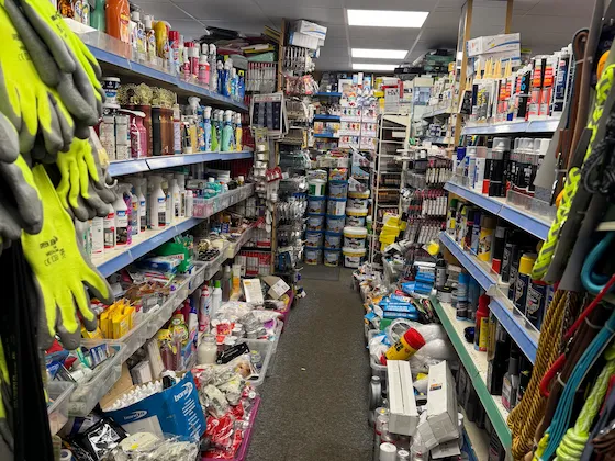Inside Ideal Store on Main Street, Newtongrange — a friendly local general store with everyday products on the shelves