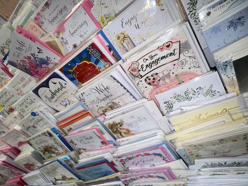 Greeting cards for birthdays and seasonal occasions